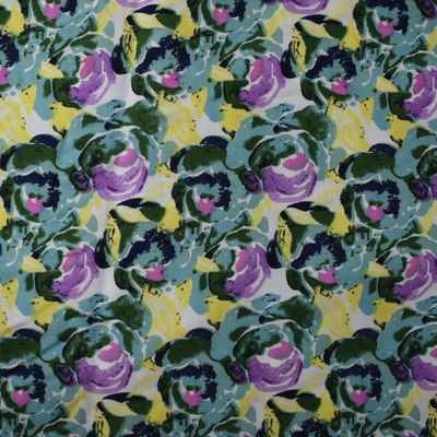 T-shirt rotatoire de robe tissé par conceptions de tissu de rayonne visqueuse d'impression de fleur