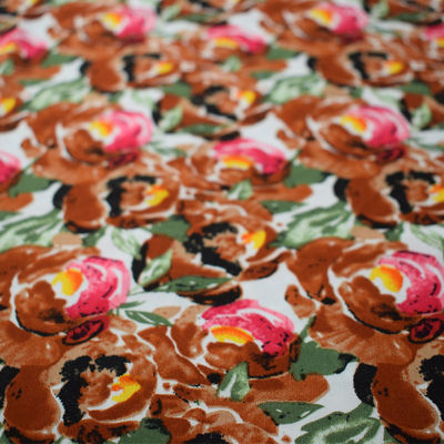 Digital simple imprimant le tissu en soie 45S*45S de robe florale de jacquard de rayonne