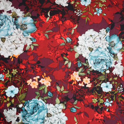 Robe 100% de mariage imprimée florale de rayonne de tissu mou de plaine de literie