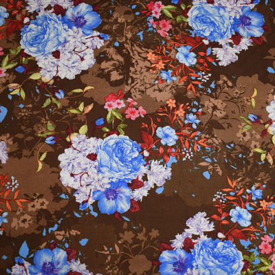 Robe 100% de mariage imprimée florale de rayonne de tissu mou de plaine de literie