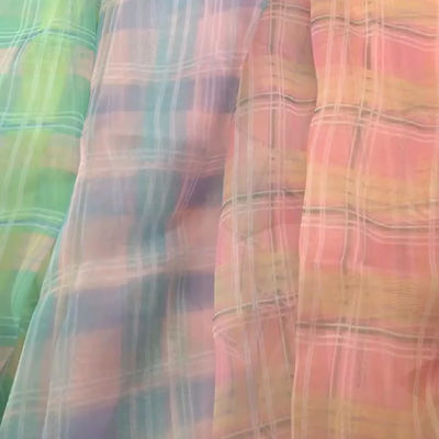 tissu tridimensionnel bleu mou large de Tulle de mousseline de soie d'impression d'étoile de 150cm pour des robes
