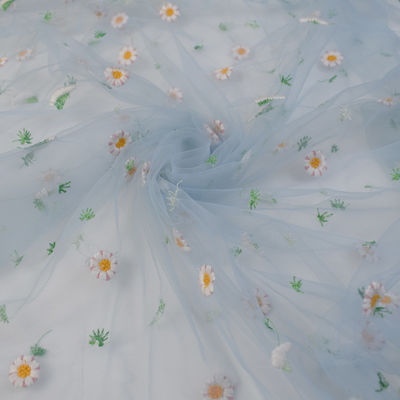 Les robes ont perlé le tissu de dentelle brodé par paillette nette molle