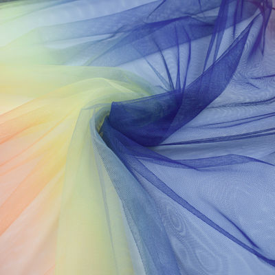 Tissu nuptiale de Tulle de Tulle de mariage d'illusion en nylon douce simple de scintillement
