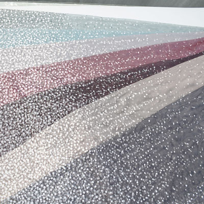 Scintillement en nylon imprimé Tulle Mesh Fabric For Dress d'étoile bleue de 100%