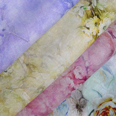 Tulle brodé par 100 a imprimé le sergé confortable de vêtement de tissu de Tencel tissé