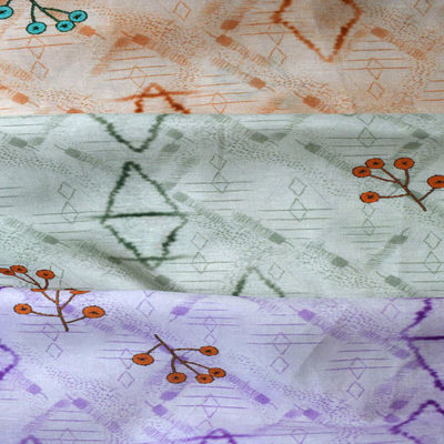 Sergé mou imprimé de coton de Tencel de tissu de Digital Tulle imperméable