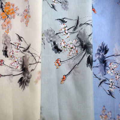 Le tissu mou Tencel de Tulle de modèle floral a imprimé les vêtements de nuit imprimés par coton pur