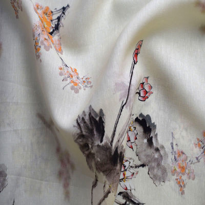 Le tissu mou Tencel de Tulle de modèle floral a imprimé les vêtements de nuit imprimés par coton pur