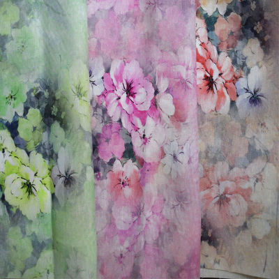 Le tissu mou Tencel de Tulle de modèle floral a imprimé les vêtements de nuit imprimés par coton pur