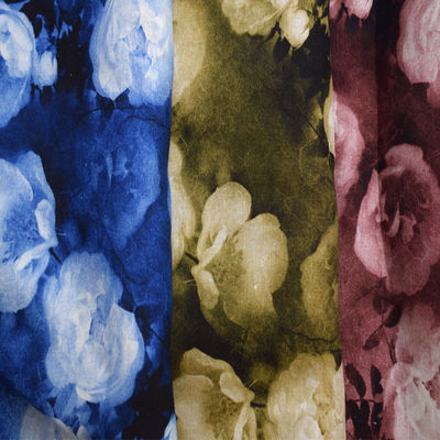 Sergé teint solide tissé Tulle du tissu 70% de Tencel de viscose d'impression mol de mélange