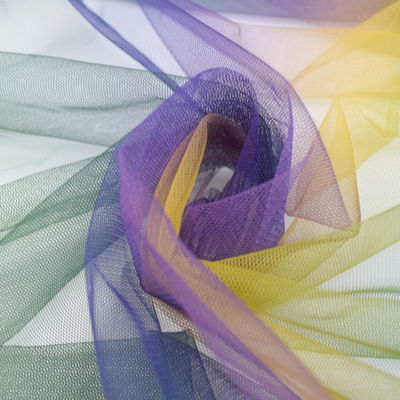 Tissus 100% mous de PolyesterTextile de tissu de Tulle d'illusion de bout droit