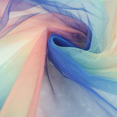 Tissus 100% mous de PolyesterTextile de tissu de Tulle d'illusion de bout droit