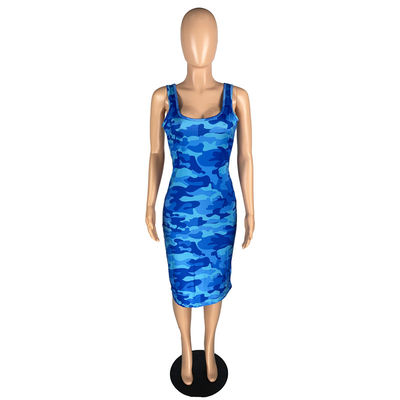 Sexy élégant de gilet de mer de lambeaux de lait de bretelle de dames bleues de jupe