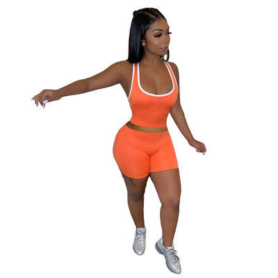 Le gilet sans manche sexy court-circuite des vêtements de sport a placé 13 couleurs pures