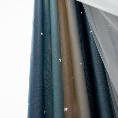 Ombrageant le tissu de toile de rideau en panne d'électricité de luxe pour le salon