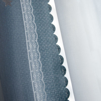 Rideau en douche à la maison de couleur solide de tissu de textile de rideau en jacquard