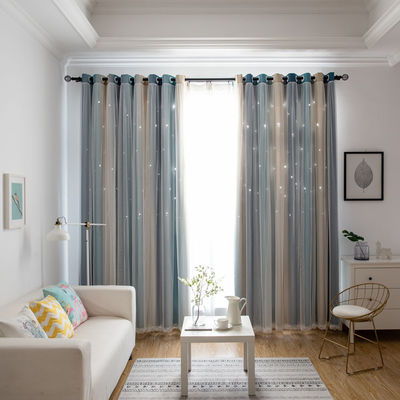 Tissu de toile de luxe de rideau en polyester de textile de coton doucement respirable
