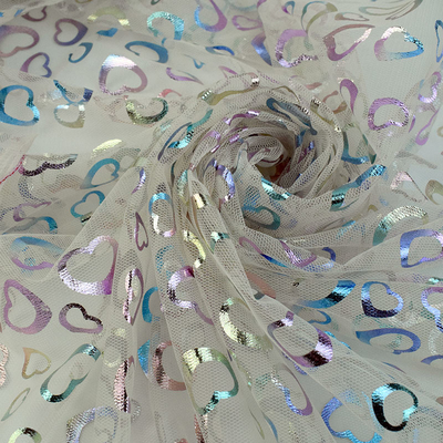 Les oiseaux modèlent la fleur lacent doucement les paillettes adhésives de tissu de Tulle