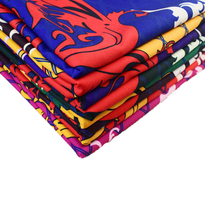 Tissu 100% bleu royal d'impression de Digital de polyester pour la jupe