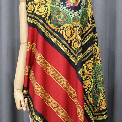 Habillement 100% matériel de polyester de tissu de robe imprimé par île d'OEM