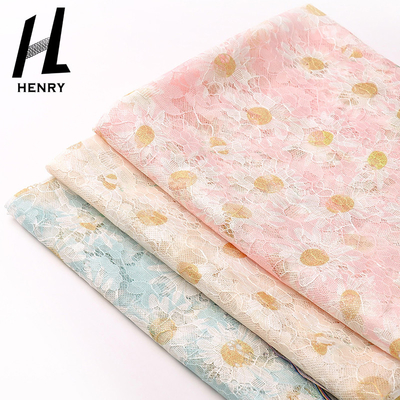 Fleur molle adaptée aux besoins du client Digital de tissu de Tulle imprimant Mesh Fabric