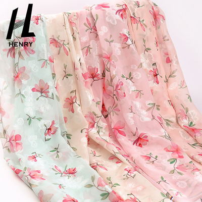 Mousseline de soie de textile tissé de polyester d'ODM imprimant pour le vêtement de robe