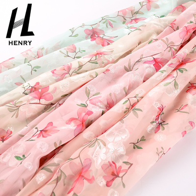 Mousseline de soie de textile tissé de polyester d'ODM imprimant pour le vêtement de robe