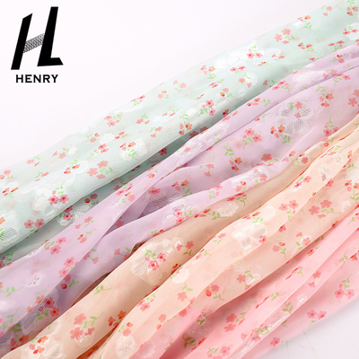 Mousseline de soie florale légère de Mesh Soft Tulle Fabric Digital