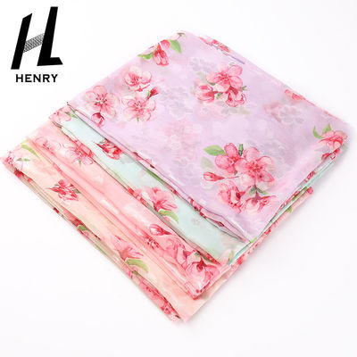 Impression florale molle de mousseline de soie de tissu de Tulle de modèle fait sur commande pour la décoration de DIY