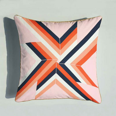 Le coussin simple japonais imprimé de toile de style d'océan de couverture de coussin de coton couvre des couvertures de carreau