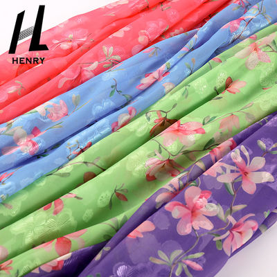 Modèle à la mode Digital de tissu de robe de mousseline de soie imprimant le tissu de polyester