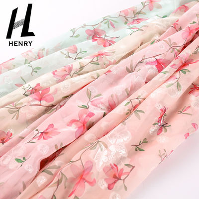Mousseline de soie de textile tissé de polyester d'ODM imprimant pour le vêtement de robe